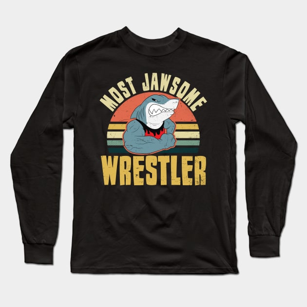 Jawsome Shark Shirt | Best Wrestler Gift Long Sleeve T-Shirt by Gawkclothing